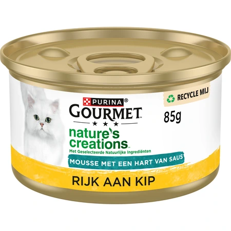 Gourmet Nature''s Creations blik mousse met saus kip 85gr - afbeelding 1
