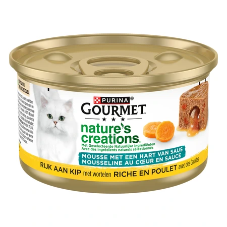 Gourmet Nature''s Creations blik mousse met saus kip 85gr - afbeelding 3