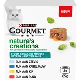 Gourmet Nature''s Creations blik mousse met saus zeevis mp 8x85gr