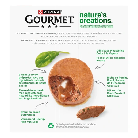 Gourmet Nature''s Creations blik mousse met saus zeevis mp 8x85gr - afbeelding 4