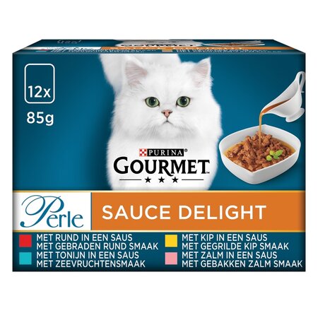 Gourmet Perle sauce delight vlees&vis mp 12x85gr