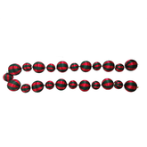 Guirlande kerstballen - L180cm Rood en groen