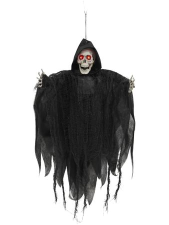 Halloween bewegende animatiepop Skelet hangend H 75 cm
