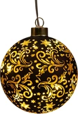 Hanger bal glas 10led d12cm choco