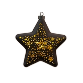 Hanger ster glas stars led 19cm zw
