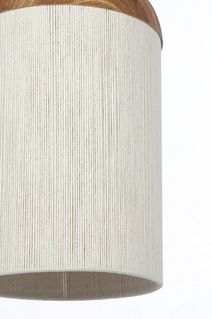 Light & Living Hanging lamp Ø27,5x52 cm DANIA wood print natural+rope cream - afbeelding 4