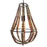 Hanglamp kralen D30x50cm natural - afbeelding 3