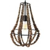Hanglamp kralen D30x50cm natural - afbeelding 6