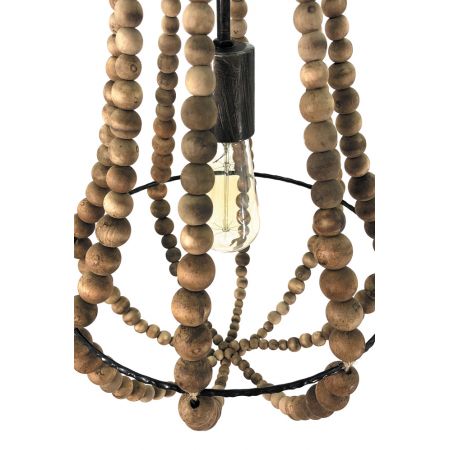 Hanglamp kralen D30x50cm natural - afbeelding 5