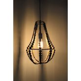 Hanglamp kralen D30x50cm natural - afbeelding 6