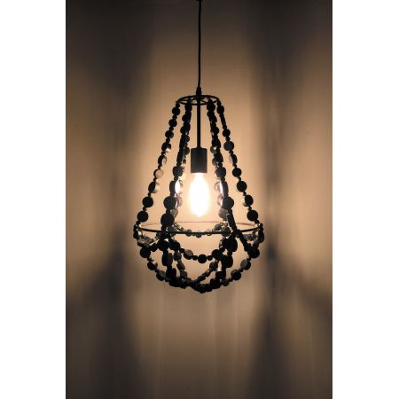 Hanglamp kralen D30x50cm zwart - afbeelding 5