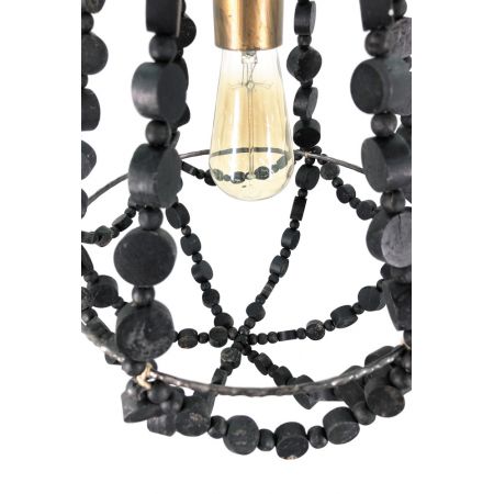 Hanglamp kralen D30x50cm zwart - afbeelding 6