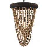 Hanglamp kralen D40x64cm bruin - afbeelding 6