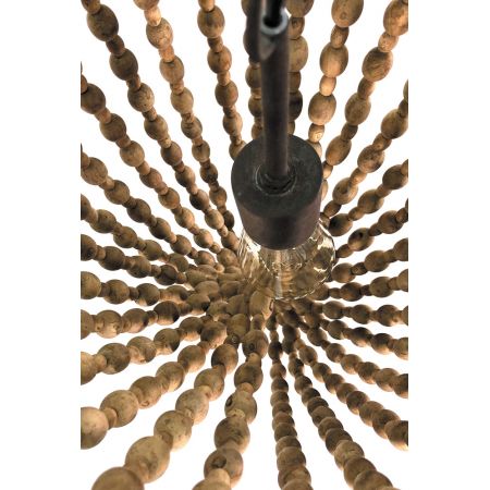 Hanglamp kralen D40x64cm bruin - afbeelding 5