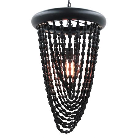 Hanglamp kralen D40x64cm zwart - afbeelding 2