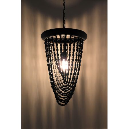 Hanglamp kralen D40x64cm zwart - afbeelding 3