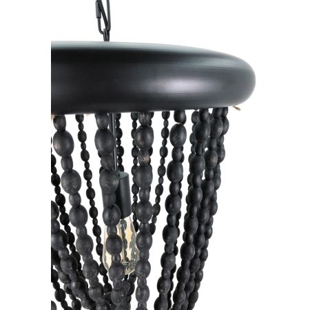 Hanglamp kralen D40x64cm zwart - afbeelding 4