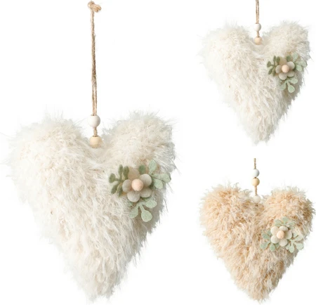Hart Met Bloem Hangdeco (1 stuk, div. soorten) - afbeelding 1