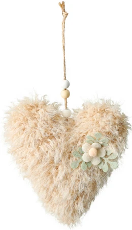 Hart Met Bloem Hangdeco (1 stuk, div. soorten) - afbeelding 2