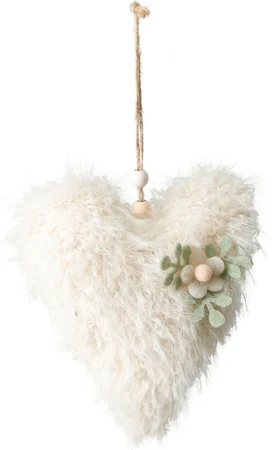 Hart Met Bloem Hangdeco (1 stuk, div. soorten) - afbeelding 3