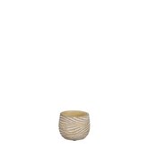 Hendrick pot rond creme - h6,5xd8,5cm
