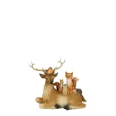 Hert bruin - l18,5xb8,5xh16,5cm
