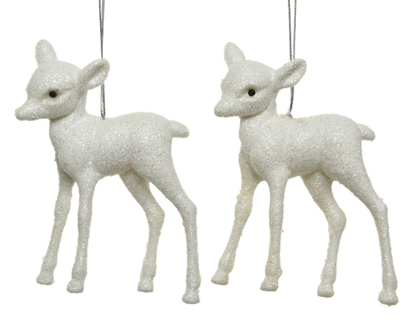 Decoris hanger wit hert 9 cm