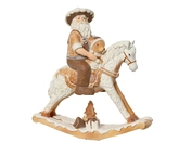 Hobbelpaard polyresin L9b27h27cm bruin