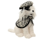 Hond kunstbont L22b13h32cm creme