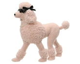 Hond kunstbont L45b15h48cm roze
