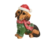 Hond polyresin L15b23.5h29cm groen