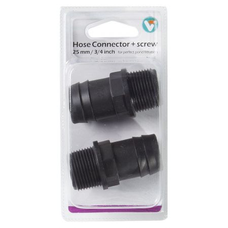 Hose Connector+screw 25 mm 3/4 Inc