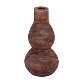 Houten vaas Zwart gebrand D5x24
