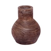 Houten vaas Zwart gebrand D9x21