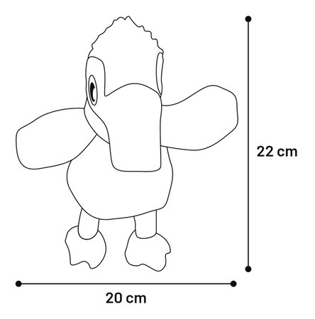 Hs Malita Pluche Baby Flamingo Roze - afbeelding 1