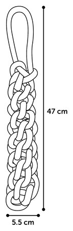 Hs Vokas Trektouw Rood/Zwart S 47Cm - afbeelding 1