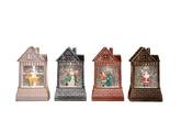 Huis glitterwater 14x8x4.5cm a4 - afbeelding 1