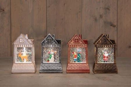 Huis glitterwater 14x8x4.5cm a4 - afbeelding 2