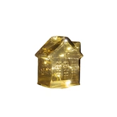 Huisje 10led 12.5x7.5x14cm amber