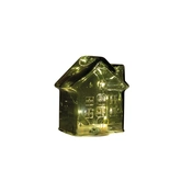 Huisje 10led 12.5x7.5x14cm groen
