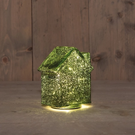 Huisje glas led 12.5x7.5 m.groen - afbeelding 2