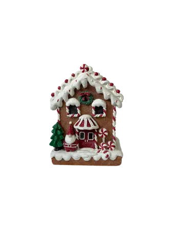 Huisje kerstman L 13 x B 10 x H 17 cm