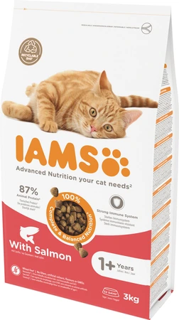 Iams cat adult salmon 3kg - afbeelding 1