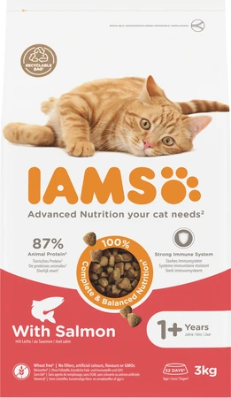 Iams cat adult salmon 3kg - afbeelding 2