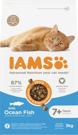Iams cat senior ocean fish 3kg - afbeelding 2