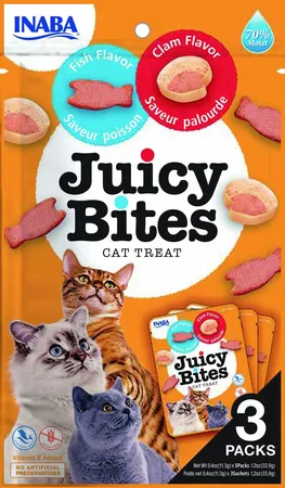 Inaba juicy bites cat fish&clam flavor 34gr