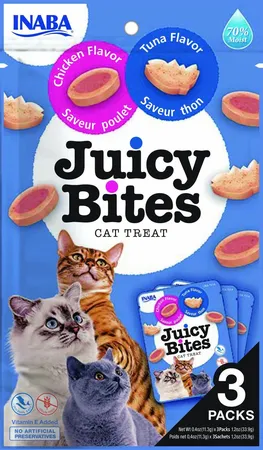 Inaba juicy bites cat tuna&chicken flavor 34gr