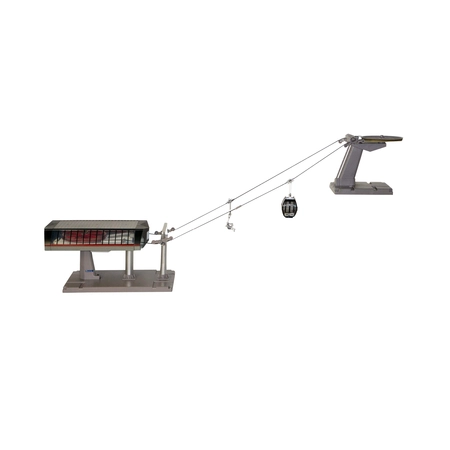 Jägerndorfer Kerstdorpminiatuur Kabelbaan Luxe Gondel met Zetel Zwart 1:32 44 x 36 x 22 cm