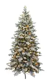 Janga hinged tree snowy prelit - 1602 tips - H 180 x D 125 cm - 300L - incl. dim