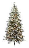 Janga hinged tree snowy prelit - 2278 tips - H 240 x D 154 cm - 650L - incl. dim